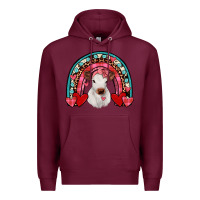 Burgundy valentines heifer rainbow Premium Hoodie - JahusDesignShop