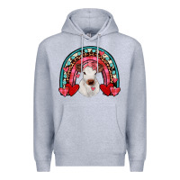 Heather Grey valentines heifer rainbow Premium Hoodie - JahusDesignShop