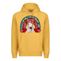 Mustard valentines heifer rainbow Premium Hoodie - JahusDesignShop