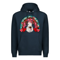 Navy valentines heifer rainbow Premium Hoodie - JahusDesignShop
