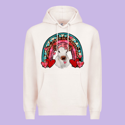 Valentines Heifer Rainbow Premium Hoodie Designed By Jahusdesignshop