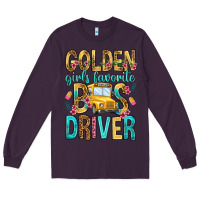 Plum golden girls favorite bus driver Long Sleeve Tee - NancyCooperArtShop