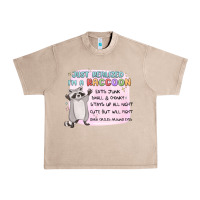 French Oak just realized im a raccoon Urban Heavy Tee - MaliasSmallBusiness