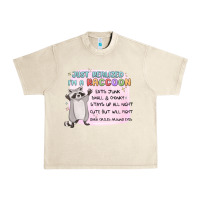 Sandshell just realized im a raccoon Urban Heavy Tee - MaliasSmallBusiness