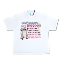White just realized im a raccoon Urban Heavy Tee - MaliasSmallBusiness