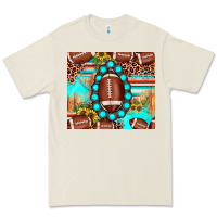 Football Leopard Turquoise Gemstone Sunflower Premium Tee | Teevron