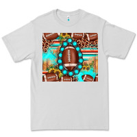 Dove Grey football leopard turquoise gemstone sunflower Premium Tee - JahusDesignShop