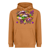 Meerkat Mardi Gras lips Heavyweight Hoodie - HowdyJamesFarm