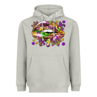 Moon Dust Mardi Gras lips Heavyweight Hoodie - HowdyJamesFarm