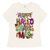 Bone happy hallothankmas Ladies Tee - FaDigitalArtStudio