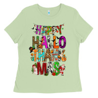 Matcha happy hallothankmas Ladies Tee - FaDigitalArtStudio
