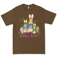 Cacao easter bunny family wıth carrots and eggs Premium Tee - AdoDesignShop