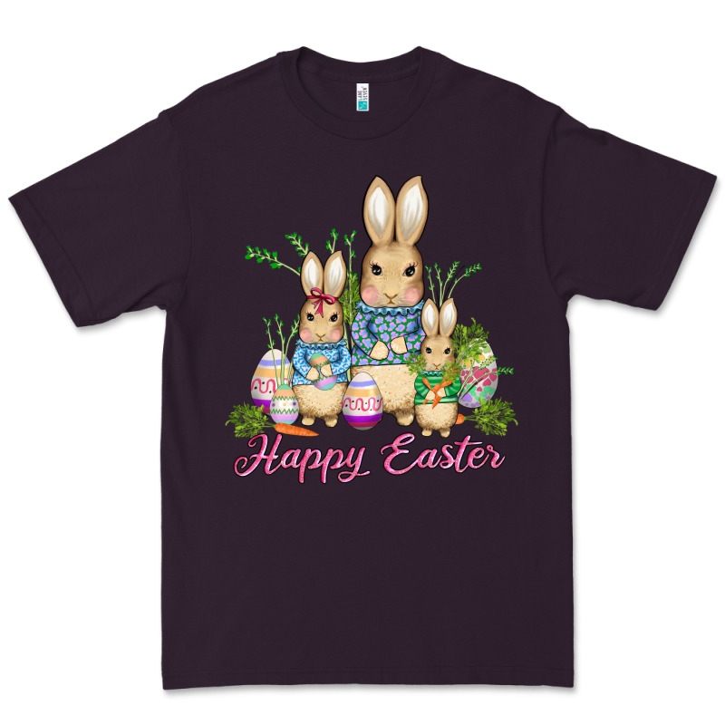 Easter Bunny Family Wıth Carrots And Eggs Premium Tee by AdoDesignShop | Teevron