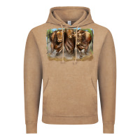 3 Red Angus Bulls Vintage Hoodie | Teevron