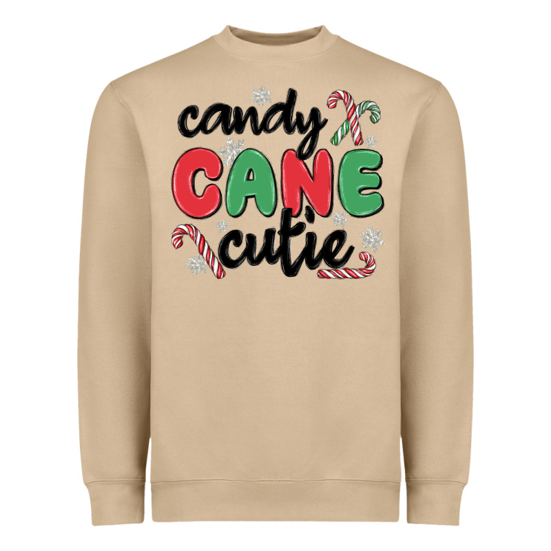 Candy Cane Cutie Heavyweight Sweatshirt by MaliasSmallBusiness | Teevron