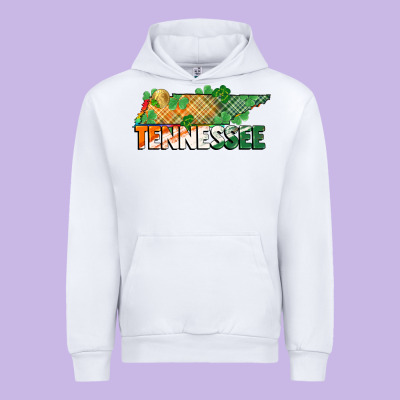 Tennessee Map St Patrick's Day Urban Hoodie Designed By Fadigitalartstudio
