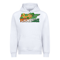 White tennessee map st patrick's day Urban Hoodie - FaDigitalArtStudio