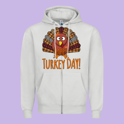 Happy Turkey Day - Thanksgiving Party Zipper Hoodie Designed By Bettercallsaul