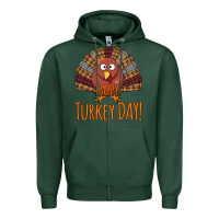 Sports Green Happy Turkey Day - Thanksgiving Party Zipper Hoodie - Bettercallsaul