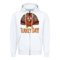 White Happy Turkey Day - Thanksgiving Party Zipper Hoodie - Bettercallsaul
