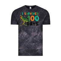 Cloud Black i survived 100 days Vintage Tee - MaliasSmallBusiness