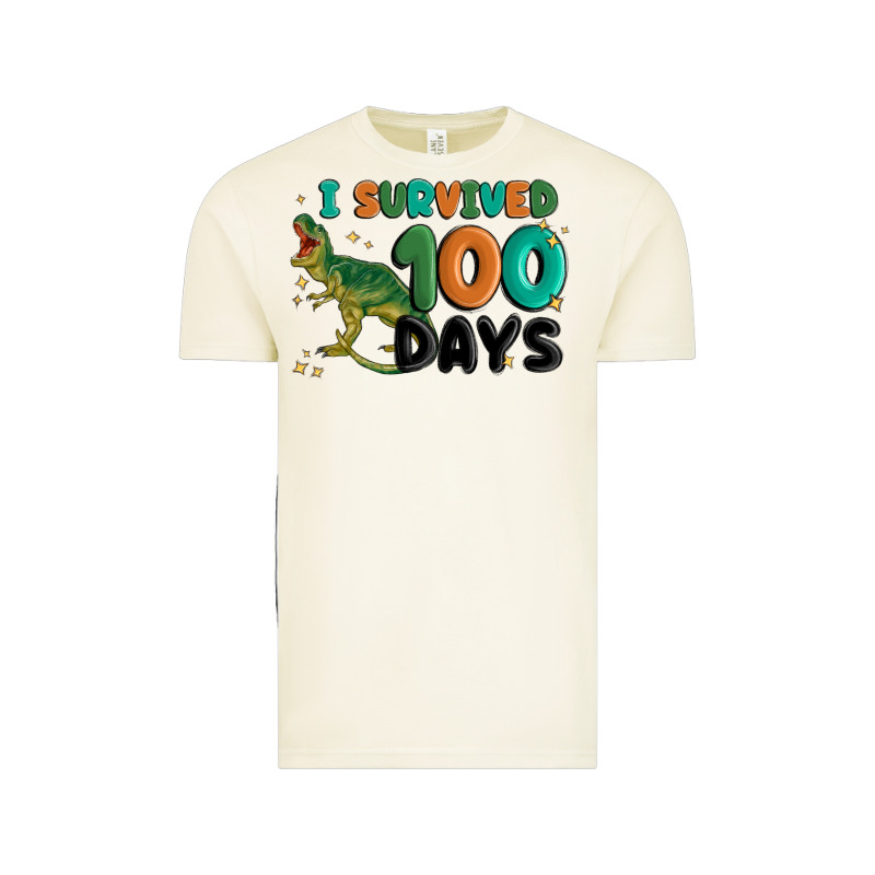 I Survived 100 Days Vintage Tee by MaliasSmallBusiness | Teevron