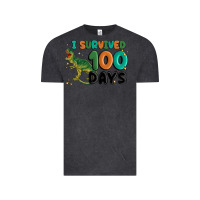 Vintage Black i survived 100 days Vintage Tee - MaliasSmallBusiness