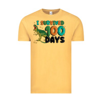 Vintage Mustard i survived 100 days Vintage Tee - MaliasSmallBusiness