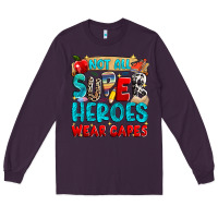 Plum not all super heroes wear capes Long Sleeve Tee - NancyCooperArtShop
