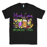 Black mardi gras drinking team Classic Tee - MaliasSmallBusiness