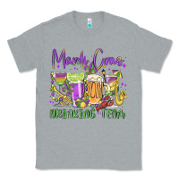 Heather Grey mardi gras drinking team Classic Tee - MaliasSmallBusiness