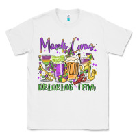 White mardi gras drinking team Classic Tee - MaliasSmallBusiness