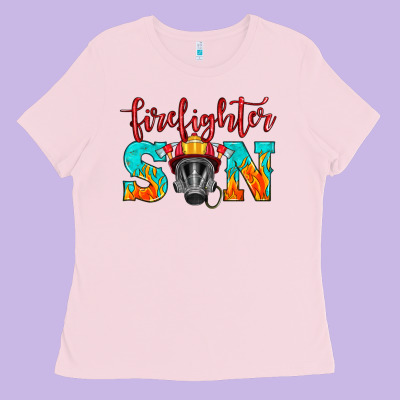 Firefighter Son Boy Ladies Tee Designed By Hra Design Shop