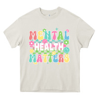 Cream mental health matters Heavy Core Tee - JahusDesignShop