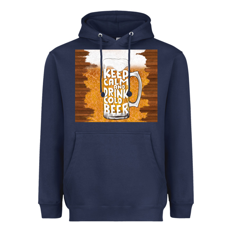 Keep Calm And Drink Cold Beer Heavyweight Hoodie by TumblerDesignByShophia | Teevron