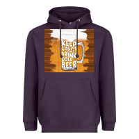 Plum keep calm and drink cold beer Heavyweight Hoodie - TumblerDesignByShophia