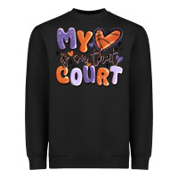 Black my heart is on that court Heavyweight Sweatshirt - MaliasSmallBusiness