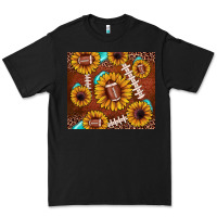 Black football leopard sunflower Premium Tee - JahusDesignShop