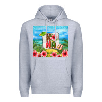 Heather Grey summer nana Premium Hoodie - TumblerDesignByShophia