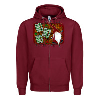 Burgundy Ho Ho Ho Gnomes Zipper Hoodie - Bettercallsaul