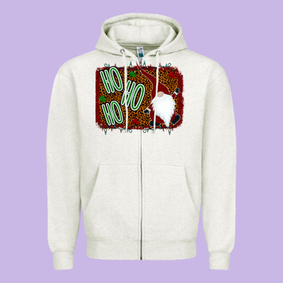 Ho Ho Ho Gnomes Zipper Hoodie Designed By Bettercallsaul