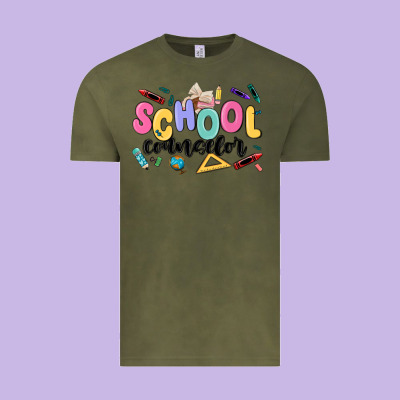 School Counselor Vintage Tee Designed By Maliassmallbusiness