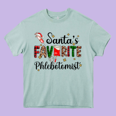 Santas Favourite Phlebotomist Heavy Core Tee Designed By Adodesignshop
