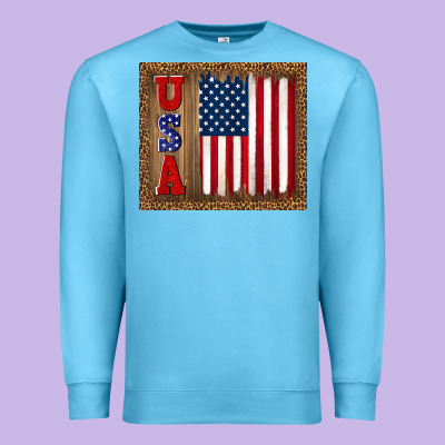 America Usa Flag Tumbler Premium Sweatshirt Designed By Tumblerdesignbyshophia