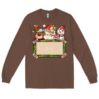 Chestnut santa reindeer snowman preview and costom name Long Sleeve Tee - MaliasSmallBusiness