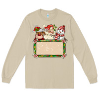 Mushroom santa reindeer snowman preview and costom name Long Sleeve Tee - MaliasSmallBusiness
