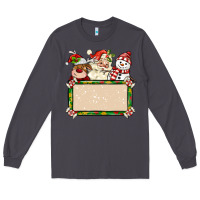 Smoke santa reindeer snowman preview and costom name Long Sleeve Tee - MaliasSmallBusiness