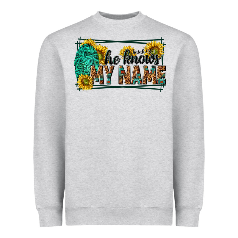 He Knows My Name Isaiah 43 1 Heavyweight Sweatshirt by NancyCooperArtShop | Teevron