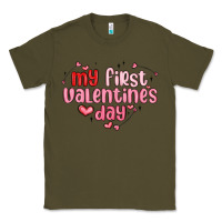 Army Green my first valentines day Classic Tee - MaliasSmallBusiness