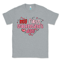 Heather Grey my first valentines day Classic Tee - MaliasSmallBusiness